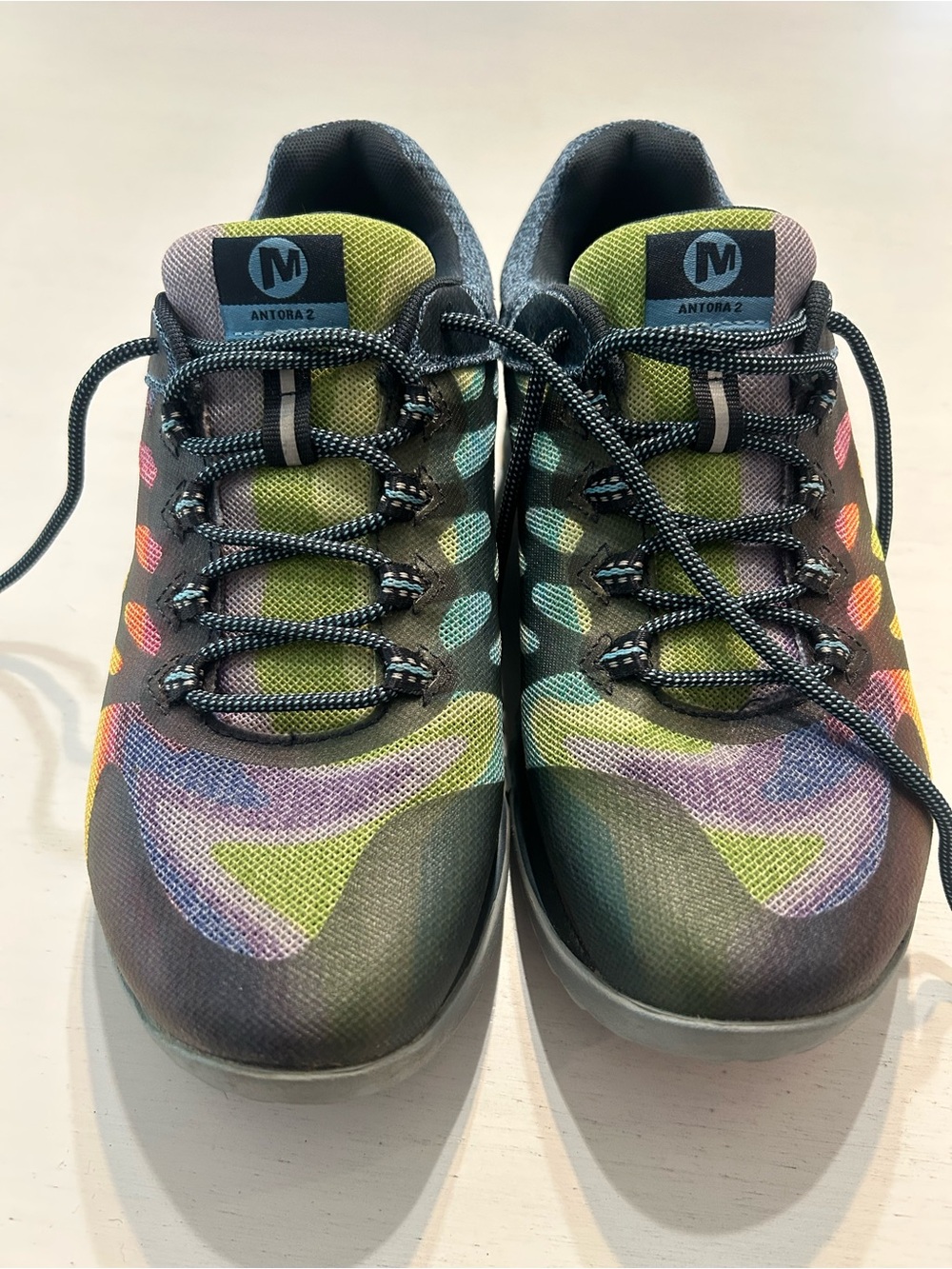 Merrell Antora 2 Rainbow Trail Running Shoes Women’s 7.5 Multi Color Vibram